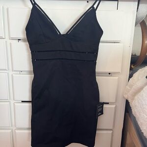 Lulu's Chic Black Mini Dress